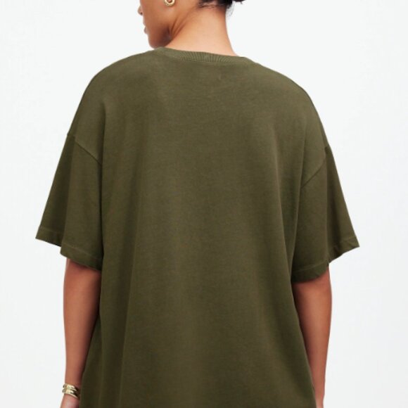 Madewell Garment-Dyed Oversized Pocket Tee XS - Picture 3 of 5